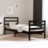 Black Solid Wood Pine Bed Frame 90x190 cm - Stylish & Sturdy