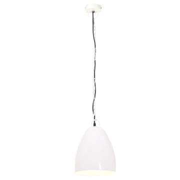 Industrial Hanging Lamp 25W White Round 32 cm E27 - HipoMarket