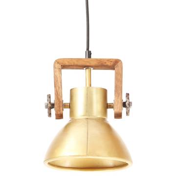 Industrial Hanging Lamp 25W Brass Round 19cm E27 - Hipomarket