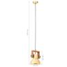 Industrial Hanging Lamp 25W Brass Round 19cm E27 - Hipomarket