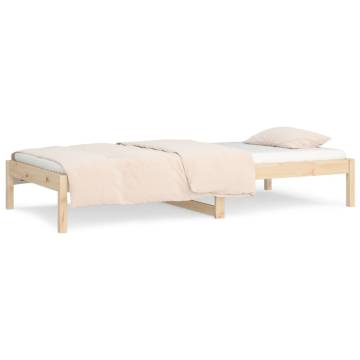 Day Bed 90x190 cm Single Solid Wood Pine | Hipomarket