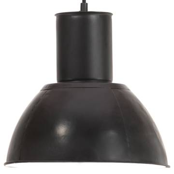 Black Round Hanging Lamp 25W E27 - 28.5cm | Hipomarket