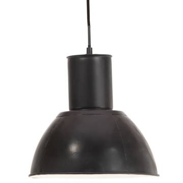 Black Round Hanging Lamp 25W E27 - 28.5cm | Hipomarket