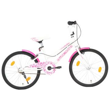 Kids Bike 20 Inch Pink and White | Hipomarket UK