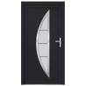 Stylish Front Door Anthracite 98x208 cm PVC - Secure & Durable