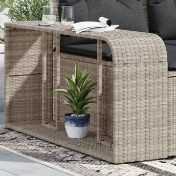 Storage Shelves 2 pcs Light Grey Poly Rattan for Outdoor Use