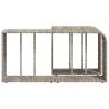 Storage Shelves 2 pcs Light Grey Poly Rattan for Outdoor Use