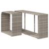 Storage Shelves 2 pcs Light Grey Poly Rattan for Outdoor Use