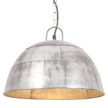 Industrial Vintage Hanging Lamp - 25 W Silver Round | HipoMarket