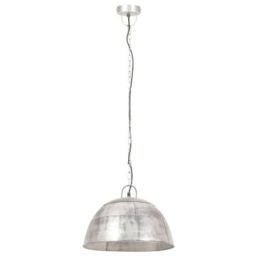 Industrial Vintage Hanging Lamp - 25 W Silver Round | HipoMarket