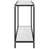 Stylish White Console Table 100x35x75 cm - Tempered Glass