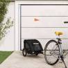  Pet Bike Trailer Black Oxford Fabric and Iron Colour black Size 125 x 63 x 66 cm 