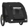 Durable Pet Bike Trailer - Black Oxford Fabric & Iron