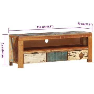 Solid Reclaimed Wood TV Cabinet - Unique & Eco-Friendly