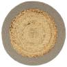 Handmade Jute & Cotton Placemats - 6 pcs Natural & Grey