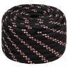 Durable Black Boat Rope 20mm x 50m - Polypropylene