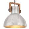 Industrial Hanging Lamp 25W Silver Round 40cm E27 - HipoMarket