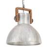 Industrial Hanging Lamp 25W Silver Round 40cm E27 - HipoMarket