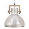 Industrial Hanging Lamp 25W Silver Round 40cm E27 - HipoMarket