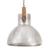 Industrial Hanging Lamp 25W Silver Round 40cm E27 - HipoMarket