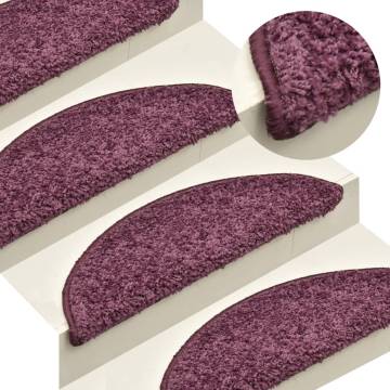 Dark Purple Carpet Stair Treads - 15 pcs | HipoMarket UK