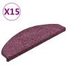 Dark Purple Carpet Stair Treads - 15 pcs | HipoMarket UK