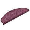 Dark Purple Carpet Stair Treads - 15 pcs | HipoMarket UK