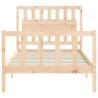 Solid Wood Bed Frame with Headboard 100x200 cm - Hipomarket