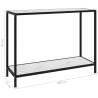 Stylish White Console Table 100x35x75 cm - Tempered Glass