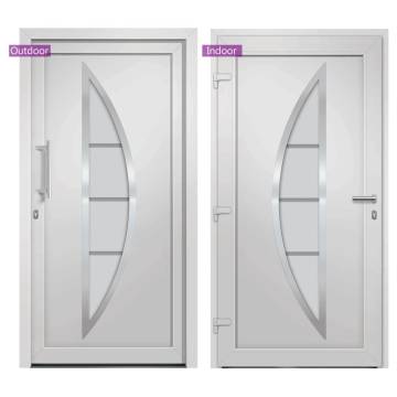 Elegant White Front Door 98x208 cm - Secure & Stylish Design