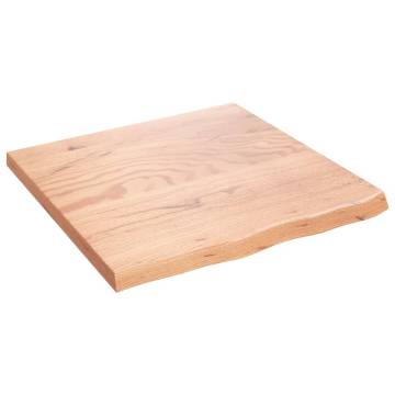 Light Brown Solid Oak Table Top - 60x60 cm | Hipo Market