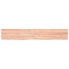 Light Brown Wall Shelf - Solid Oak Wood | 180x30x(2-4) cm