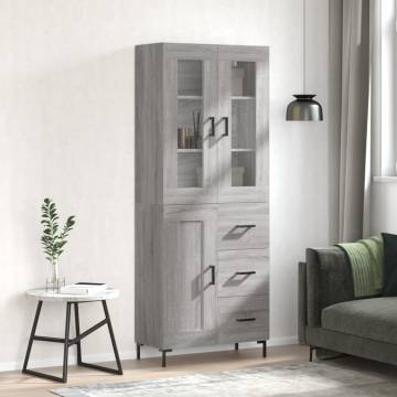 Elegant Grey Sonoma Highboard | Stylish Storage Solution