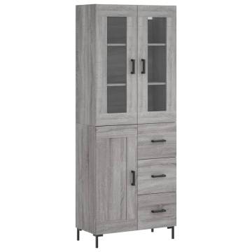 Elegant Grey Sonoma Highboard | Stylish Storage Solution