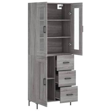 Elegant Grey Sonoma Highboard | Stylish Storage Solution