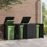 Wheelie Bin Storage for 4 Bins - Durable Steel, Black | HipoMarket