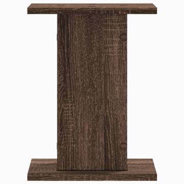 Brown Oak Speaker Stands - Quality & Stability | HipoMarket