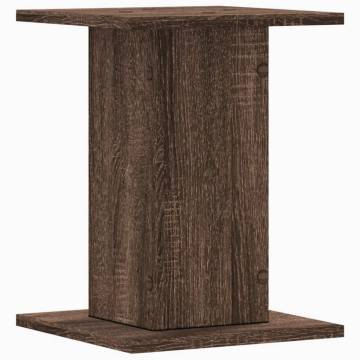 Brown Oak Speaker Stands - Quality & Stability | HipoMarket