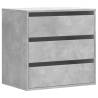 Corner Chest of Drawers - Concrete Grey Engineered Wood 60x41x58cm