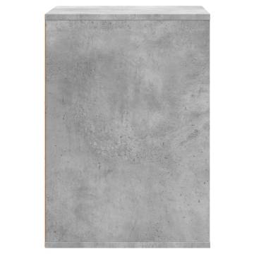 Corner Chest of Drawers - Concrete Grey Engineered Wood 60x41x58cm