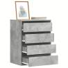 Corner Chest of Drawers in Concrete Grey - Stylish Storage Solution