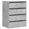 Corner Chest of Drawers in Concrete Grey - Stylish Storage Solution