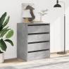 Corner Chest of Drawers in Concrete Grey - Stylish Storage Solution