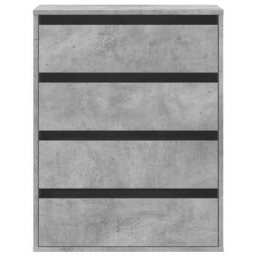 Corner Chest of Drawers in Concrete Grey - Stylish Storage Solution