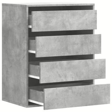 Corner Chest of Drawers in Concrete Grey - Stylish Storage Solution