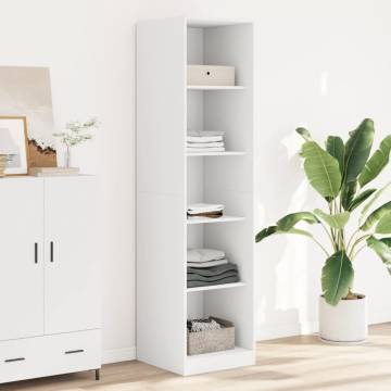 Stylish White Wardrobe 50x50x200 cm | Durable Engineered Wood