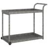 Stylish Grey Bar Cart - 100x45x83 cm Poly Rattan