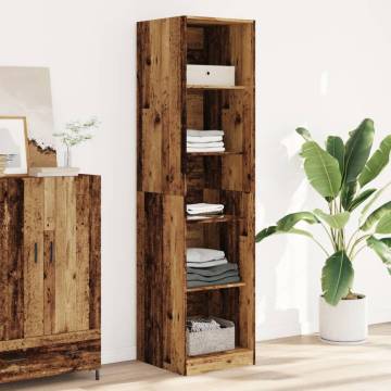 Stylish Old Wood Wardrobe - 50x50x200 cm Engineered Wood