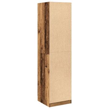 Stylish Old Wood Wardrobe - 50x50x200 cm Engineered Wood