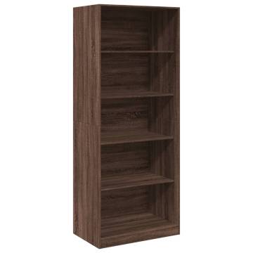 Stylish Brown Oak Wardrobe - 80x50x200 cm Engineered Wood